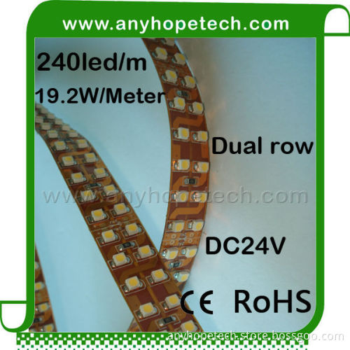 Fashionable most popular ultra bright indoor smd3528 240ledm led strip flexible pcb